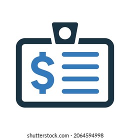 Finance, dollar, badge icon. Simple editable vector illustration.