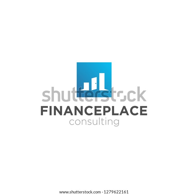 Finance Door Advisory Minimalist Logo Design Stock Vector Royalty