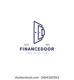 finance door icon logo design illustration 3