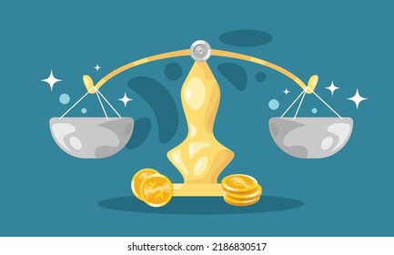 Finance Economy Scales Illustration Vector