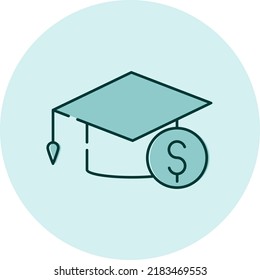 Educación financiera, ilustración, vector sobre fondo blanco.