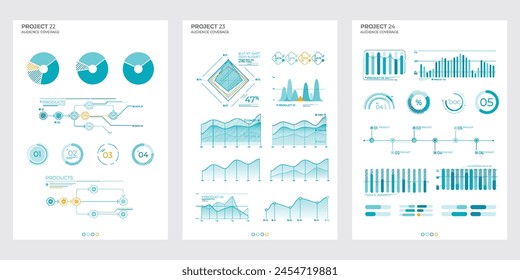 Gráficos comerciales de Elementos de finanzas. Abstractas Ilustración vectorial.