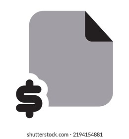 Finance Files Icon Two Tone Solid