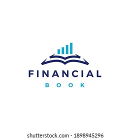 finance financial book logo vector icon illustration