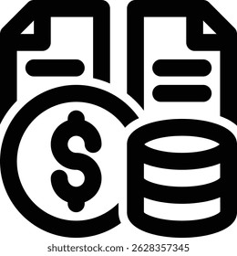 Finance, Financial, Business Outline Icon