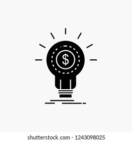 Finance, financial, idea, money, startup Glyph Icon. Vector isolated illustration