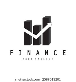 finance and financial logo creative arrow diagram market design template