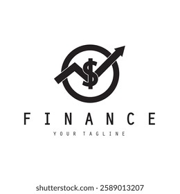 finance and financial logo creative arrow diagram market design template