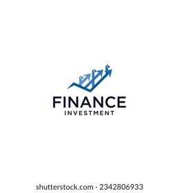 finance financial logo icon design template flat vector

