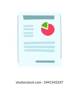finance financial report cartoon. data research, audit document, graphic market finance financial report sign. isolated symbol vector illustration