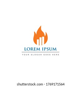 logotipo de financiación contra incendios , logotipo financiero abstracto