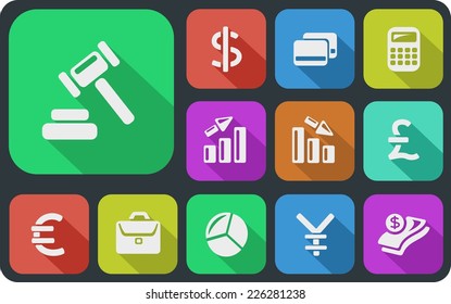 Finance flat icons