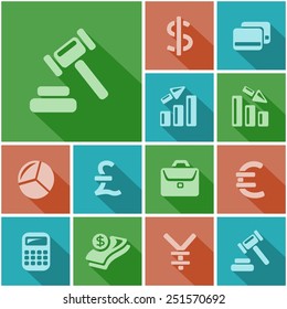 Finance flat icons