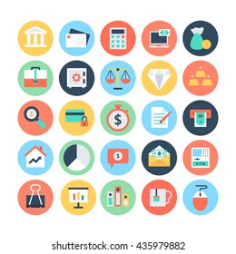 Finance Flat Vector Icons 1