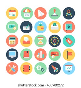 Finance Flat Vector Icons 2