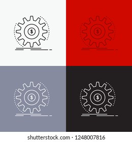 Finance, flow, income, making, money Icon Over Various Background. Line style design, designed for web and app. Eps 10 vector illustration