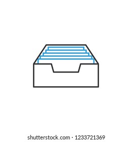 finance folder 2 colored line icon. Simple colored element illustration. folder icon outline symbol design from finance set