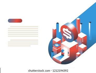 Finance freedom gateway. flat trendy illustration