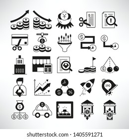 finance and fund management icons