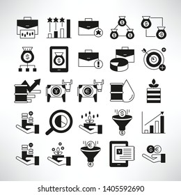 finance and fund management icons