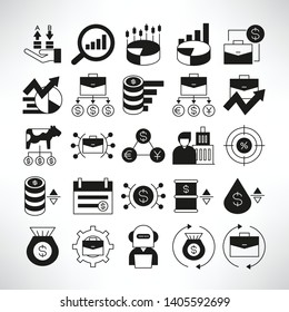 finance and fund management icons