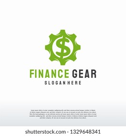 Finance Gear logo designs, Finance System logo template