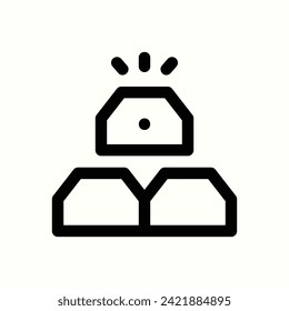 finance, gold icon, isolated icon in light background, perfect for website, blog, logo, graphic design, social media, UI, mobile app