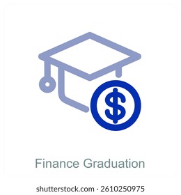 Finance Graduation and education icon concept