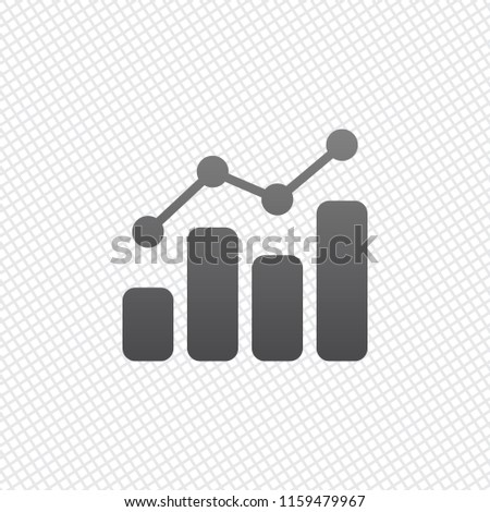 finance grapgic, grow. On grid background