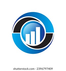 logotipos de línea abstracta del gráfico de finanzas