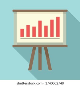 Finance graph chart banner icon. Flat illustration of finance graph chart banner vector icon for web design