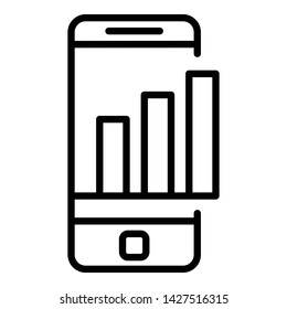 Finance graph column icon. Outline finance graph column vector icon for web design isolated on white background