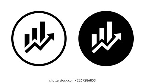 Gráfico de finanzas, vector de icono financiero en estilo moderno
