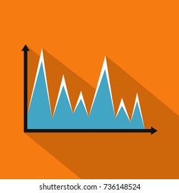Finance graph icon. Flat illustration of graph vector icon for any web design