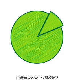 Finance graph sign. Vector. Lemon scribble icon on white background. Isolated
