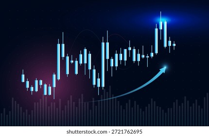 El gráfico financiero Pistas el rendimiento del comercio de pares de divisas con indicadores de tendencia brillante. El gráfico del índice financiero captura el impulso del mercado desplazándose hacia las zonas de ganancias