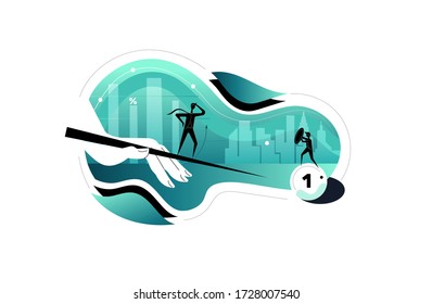 Finance graphic.Business people performance leadership ambition. Motivation growth opportunity. Competition businessman race. Success concept vector.Winner