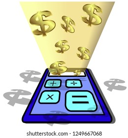 Finance with a growing business. Using a press calculator, then profit up.