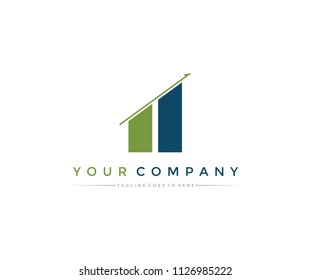 Finance growth graphic logo design