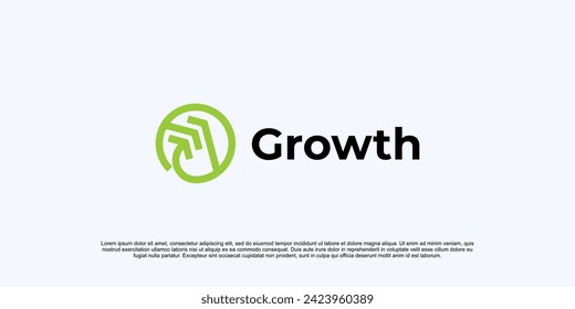 finance growth logo, arrow concept logo and diagram