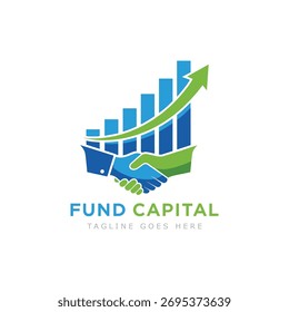 Vector de Logo de Crecimiento Financiero. Vector gráfico de éxito de capital