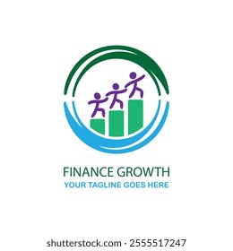 Finance Growth Vector Logo Template Design