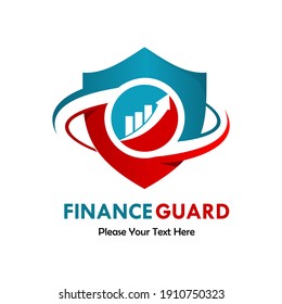 Finance Guard Logo Template Illustration. There Are Graphic With Shield 