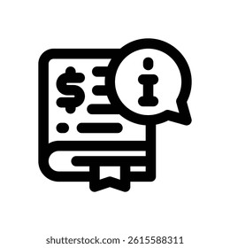 finance guide line icon. Clean and minimalist vector icon for websites, mobile apps, presentations, and logos. Fully scalable and customizable for any project.
