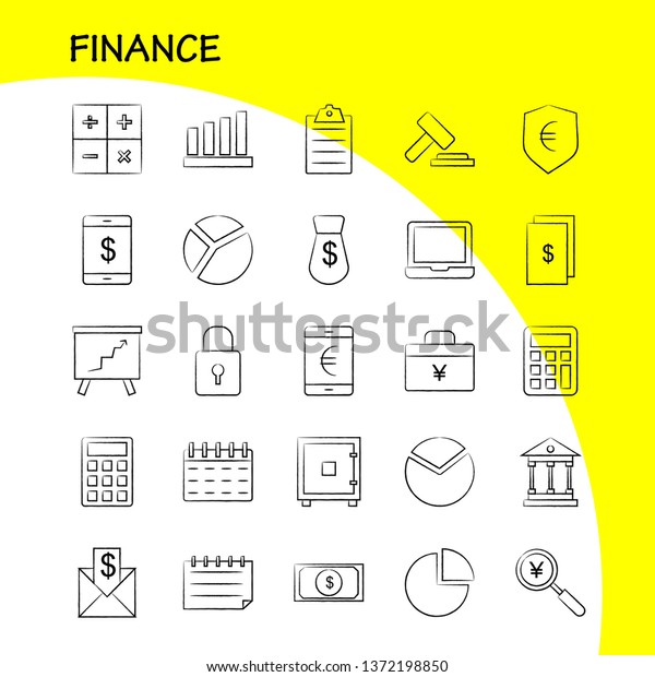 Finance Hand Drawn Icons Set For Infographics, Mobile\
UX/UI Kit And Print Design. Include: Dollar, Coin, Money, Flower,\
Sale, Cloud, Discount, Sale Collection Modern Infographic Logo and\
Pictogram. - 