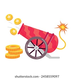 Finance Handling Flat Stickers icon