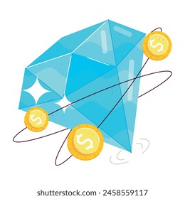Finance Handling Flat Stickers icon
