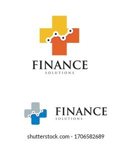 finance healthcare logo concept vector illustration 