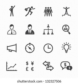 Finance and Human Resource Icons with White Background