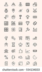 finance icon, bank icon, mobile icon, line icon, illustration, vector, graph, money, security,  mobile banking, saving, spending, deposit 